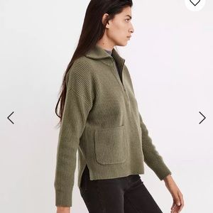 NWT Madewell Glenbrook Half-Zip Pullover Sweater